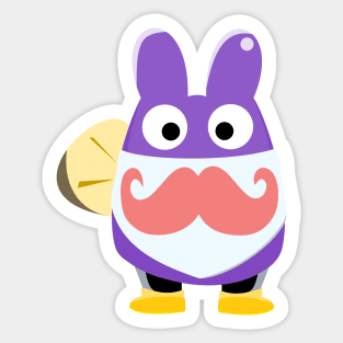 pocket bumbnabbit change of wardrobe (moustache) Sticker